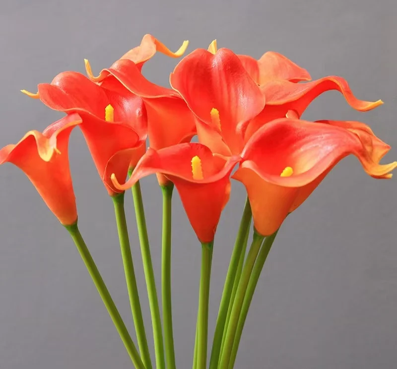 New Arrival Mini Real Touch Multi Color Artificial Calla PU Flower For Wedding Bridal Bouquet Home Decoration