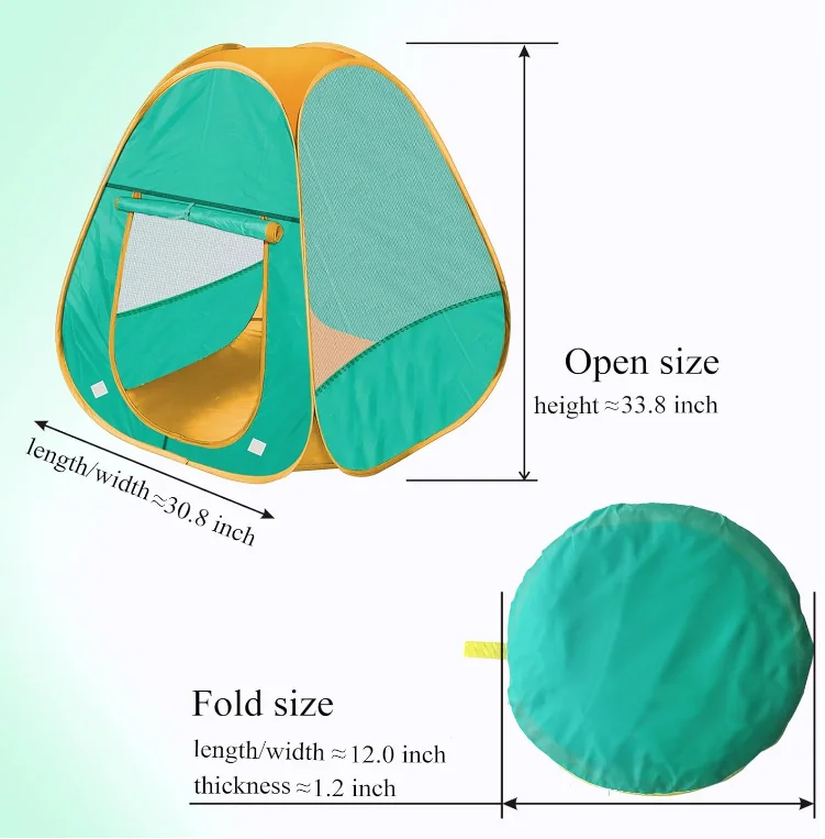2 Pcs Automatic Setup and Foldable Playhouse Castle Toys Outdoor and Indoor Kids Play Tent Pop Up Tent for Girls and Boys