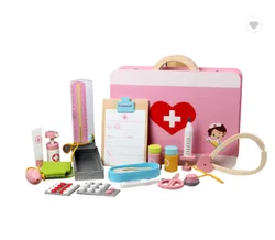 Wholesale Pretend Hospital Doctors Nurse Simulation Toy Wooden Medical Kit Role Play Set Toy