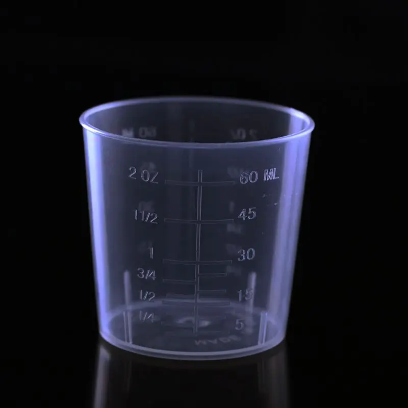 Wholesale 60ml  plastic beaker laboratoryplastic  beaker  Measuring Graduated Cupcylinder with scale