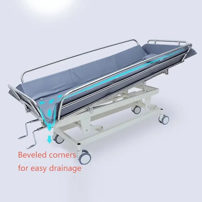 Deguang Hot Sale Hospital Shower Bath Bed For Disabled Patient, elderly bathing bed for paralysis, bedridden and disabled