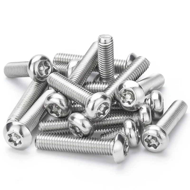 Black round Star-Shaped Security Machine Screw Anti-Theft M3 M4 M5 M6 M8 Binding Head Made of Titanium Steel Stainless Steel
