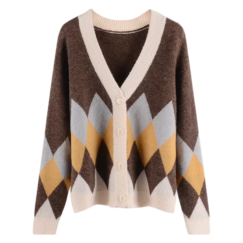 
Ladies Sustainable Recycle Quality Oversize Recycle Quality Jacquard Knitting Pullover Sweater 