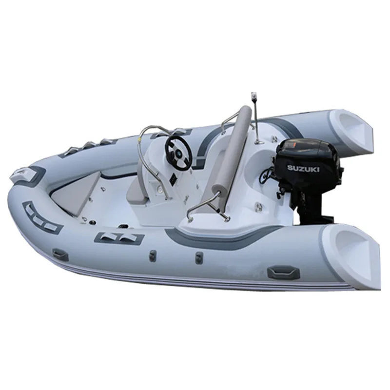 4.3m inflatable rubber fishing boat with outboard motor rib430