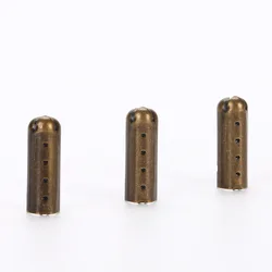 Custom Carved Logo Metal Ribbon Crimp End Cord Folding Claw Rope Belt End Clips