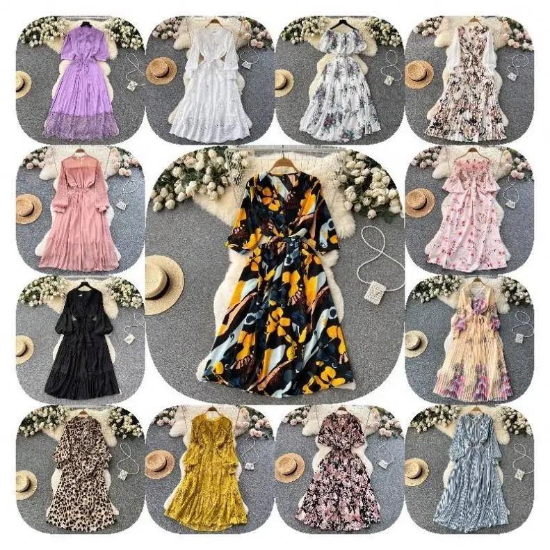 2024 Elegant Party Floral Maxi Dress Ladies Summer Casual Dress Fashion Women Dress