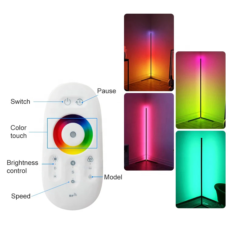 Blind bulk Dropshipping modern vivid led dimmable warm white modern rgb minimalist floor lamp