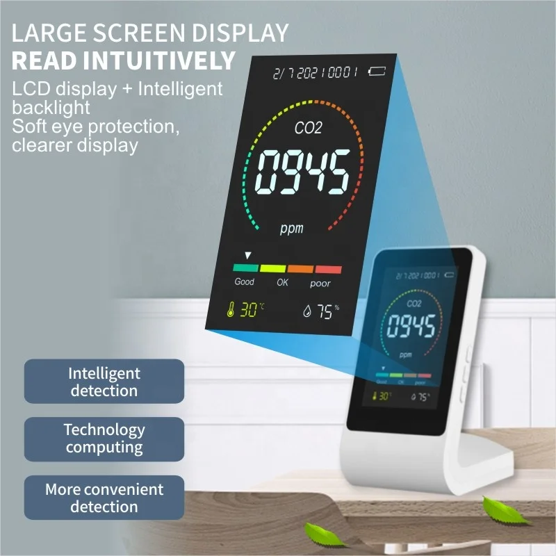 Home use portable gas analyzer Air Quality Monitoring Infrared Sensor Carbon Dioxide Co2 Detector