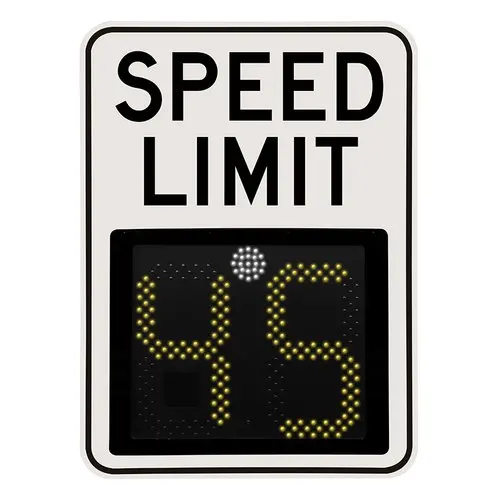 Led digit traffic detector highway solar limit aluminum speed radar sign