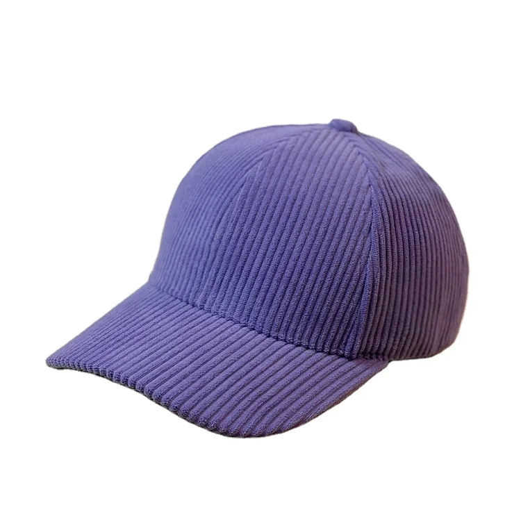 Wholesale Factory Price 6-panel Baseball Hat Embroidered Logo Corduroy Fabric Outdoor Fishing Sports Baseball Hat