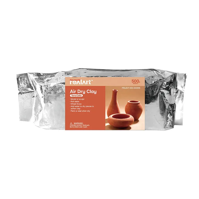 Non toxic gray 500g diy soft self air dry ceramic air-hardening modeling clay for kid adult