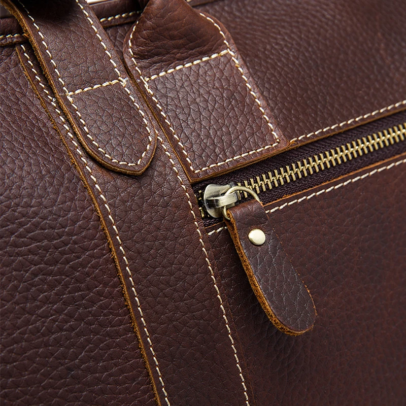 High Quality   Full Custom Vintage Genuine Leather Waterproof Trolley Travel  Duffel  Overnight Bag