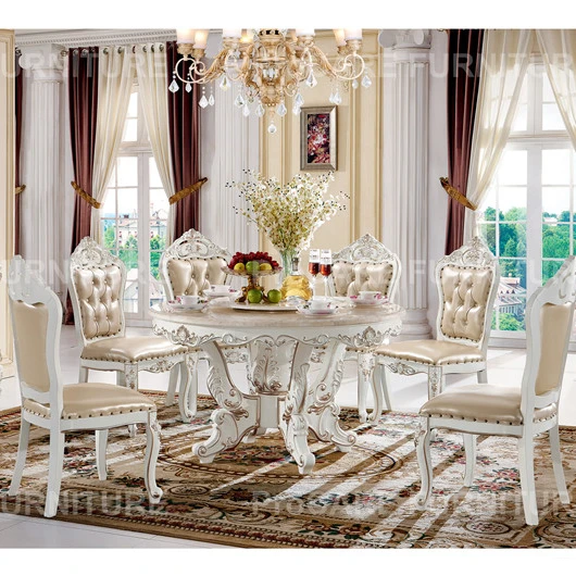 European pearl white luxury fashion factory classic leather dining chair