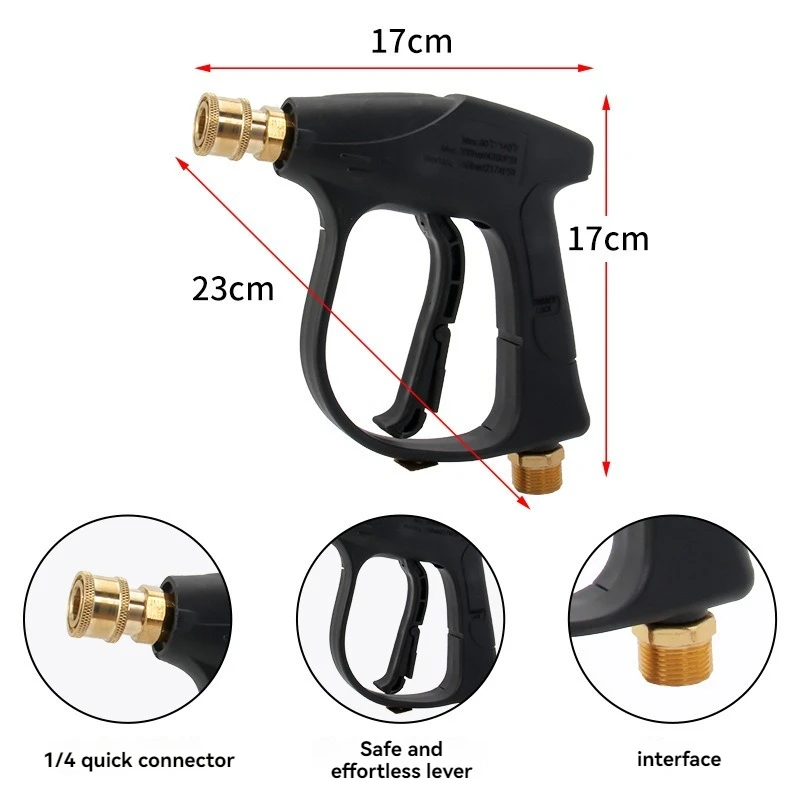 Lingzhen High Pressure Car Cleaning washing spray water Gun  aluminium Plastic garden Pressure Washer Kit