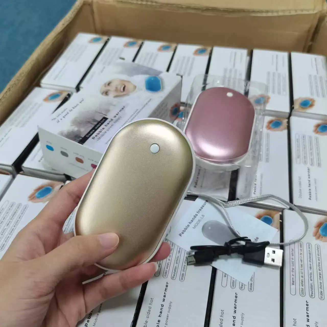 Заводская оптовая продажа высокое качество 2400 мАч нагреватель USB перезаряжаемый ручной обогреватель многоразовый электрический грелка для рук с мобильным зарядным