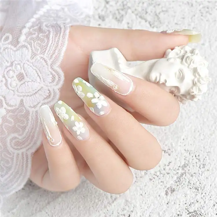 Wholesale Hot Sale 3D Relief Muti Color Painted Line Plaster Photo Therapy Glue Nail Gel Polish