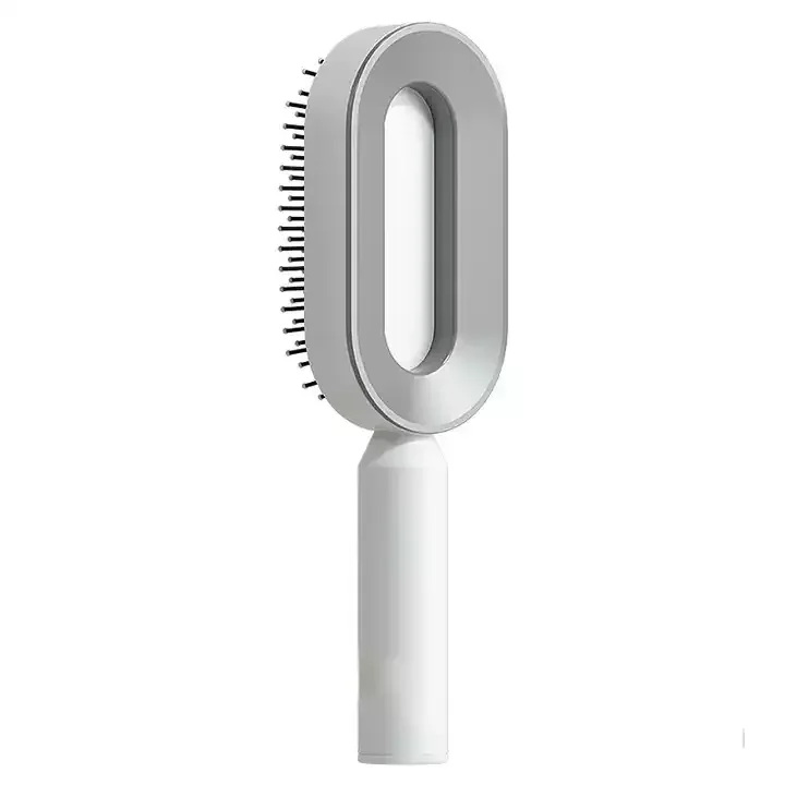 Personalized 3d New One Key Clean Design Massage Comb Air Cushion Easy Clean Hairdressing Self Cleaning Hair Brushes For Women