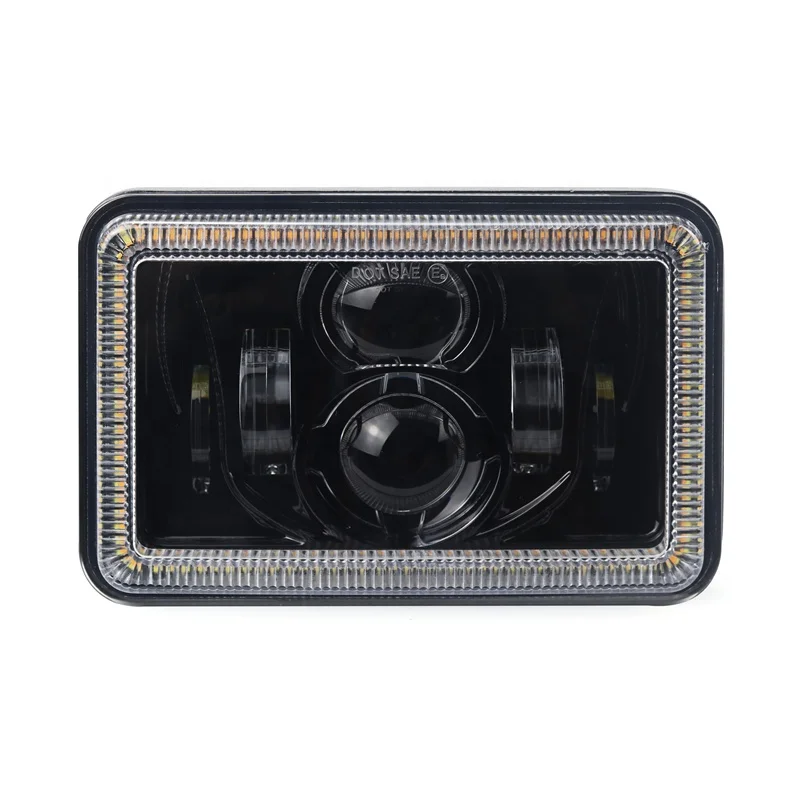 DOT E9 4X6 DRL Rectangle Square H4 Sealed Beam Projector Led Headlight For Kenworth Peterbilt truck
