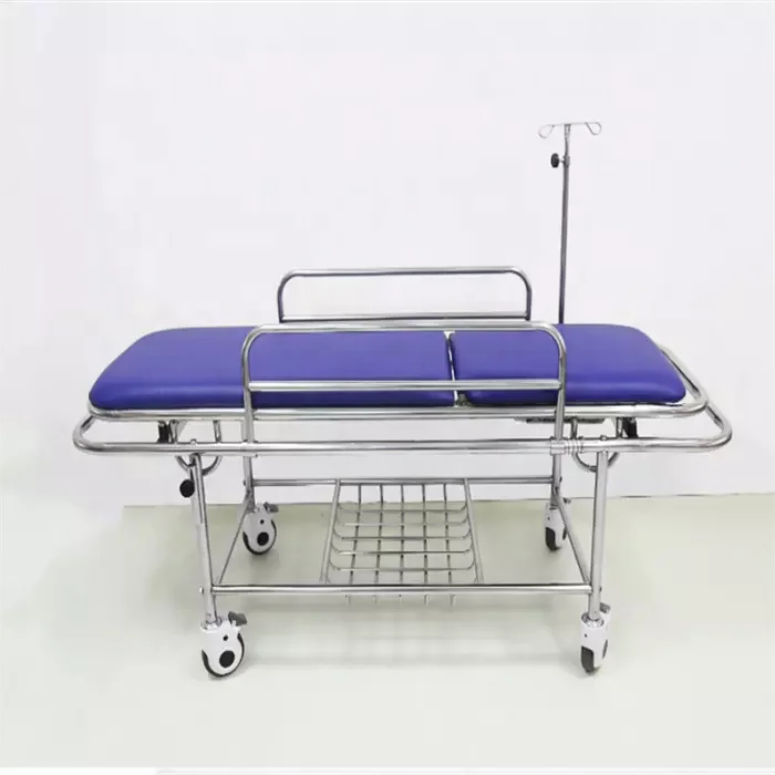 Hongan good price Durable back adjustable Stainless Steel Lifting Stretcher Hospital Patient Trolley