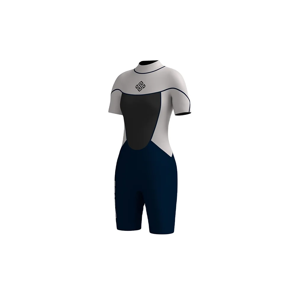 Customized High quality 3mm 5mm women Neoprene Fabric short Sleeve Diving Suit Wet Suit Wetsuit shorty