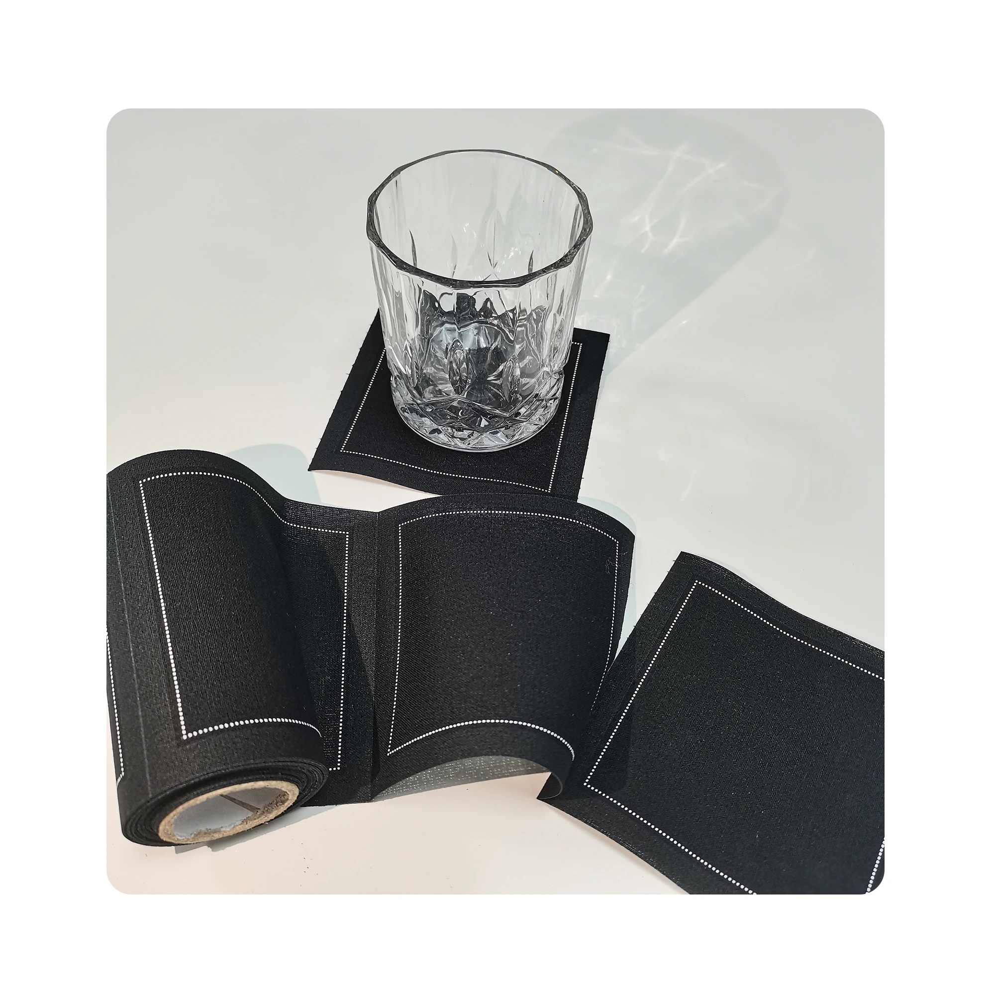 OEKO-TEX Black Design Cloth Napkin Table Cloths for Events Cloth Napkins