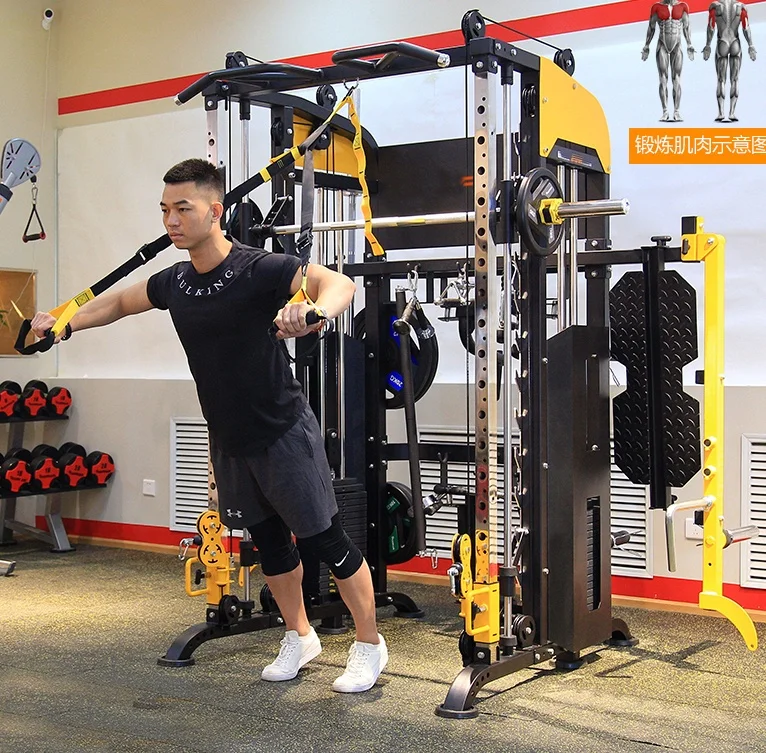  Многофункциональный Функциональный Тренажер Smith Machine стойка для