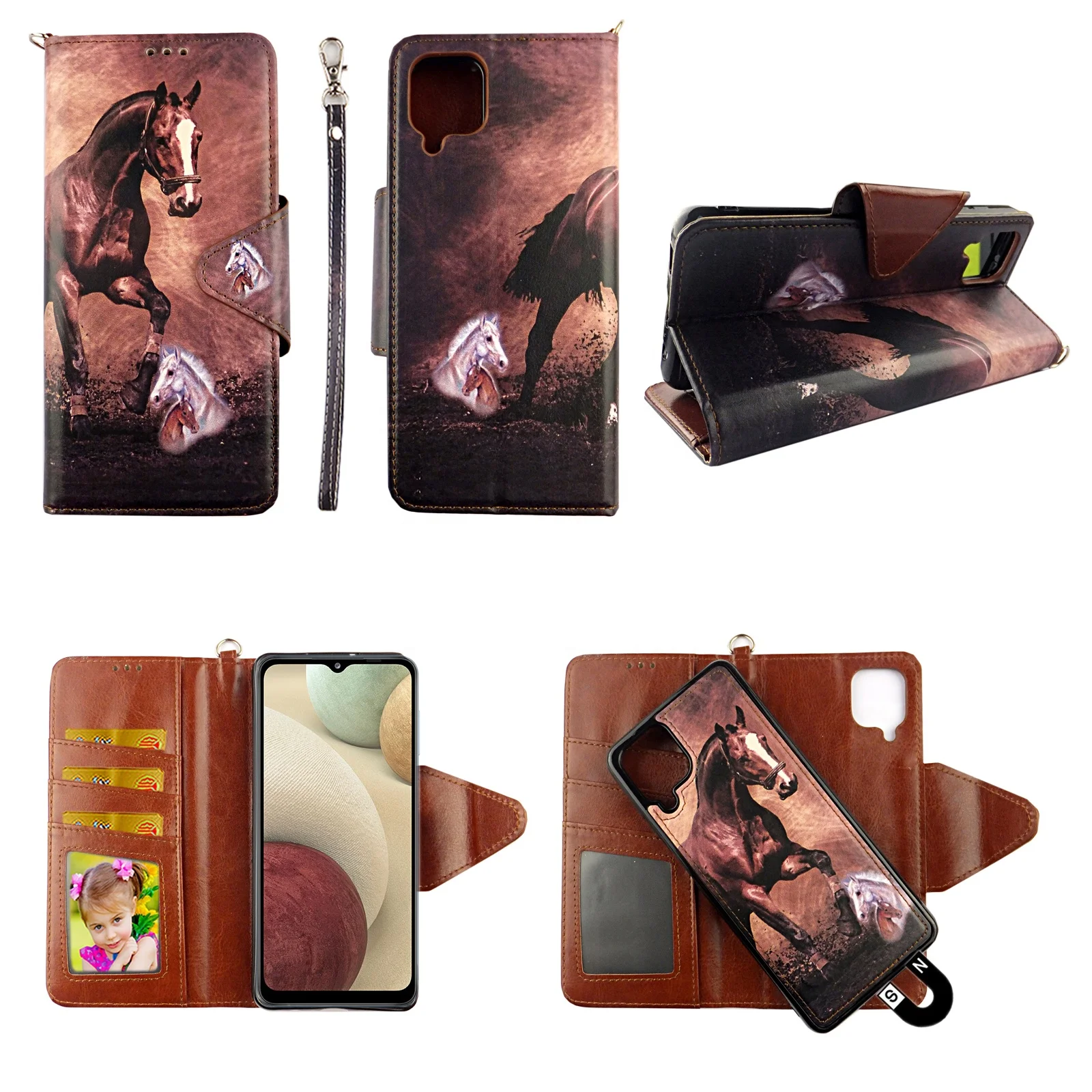 New Multifunction Card Slots Wallet Mobile Back Cover Phone Case Pu Leather Case For iPhone 13 13Pro 12 11 X XR 7 8