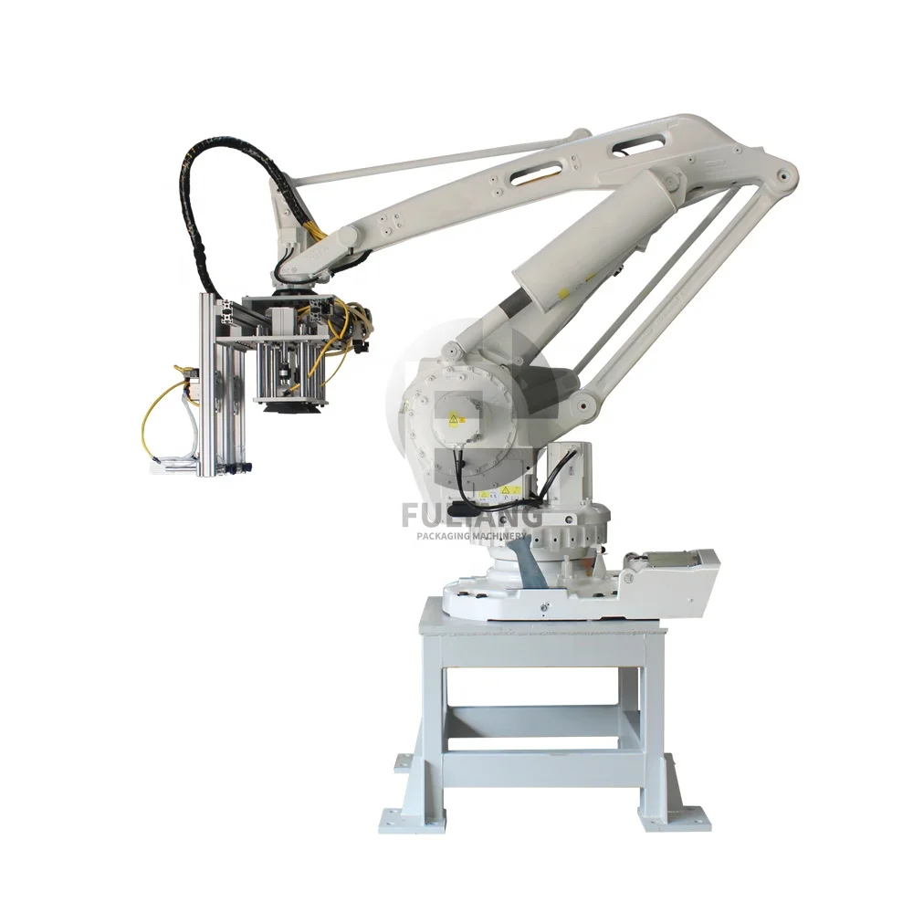 Fully automatic robot palletizing machine plastic bottle bag carton box robotic palletizer