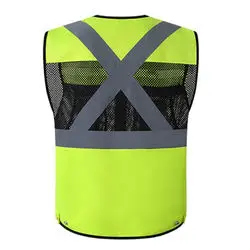 Customized Logo OEM Higher quality high visibility engineer safety vest mesh breathable multi pocket reflective Security jacket