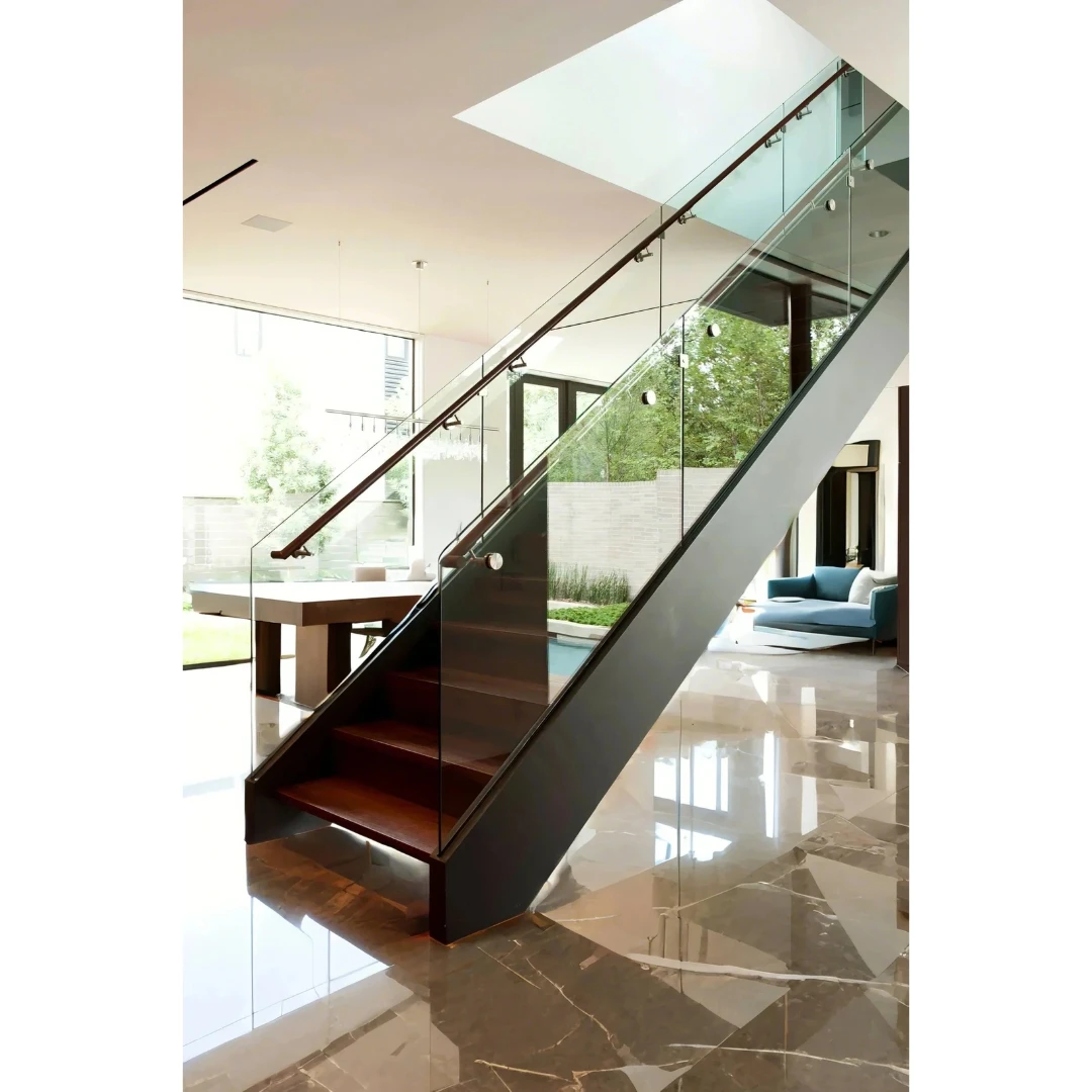 Minimalist Dream Home Glass Fence Aluminum U Shape Channel Profile Frameless Balustrade Side Mounted U Channel Glass Railing