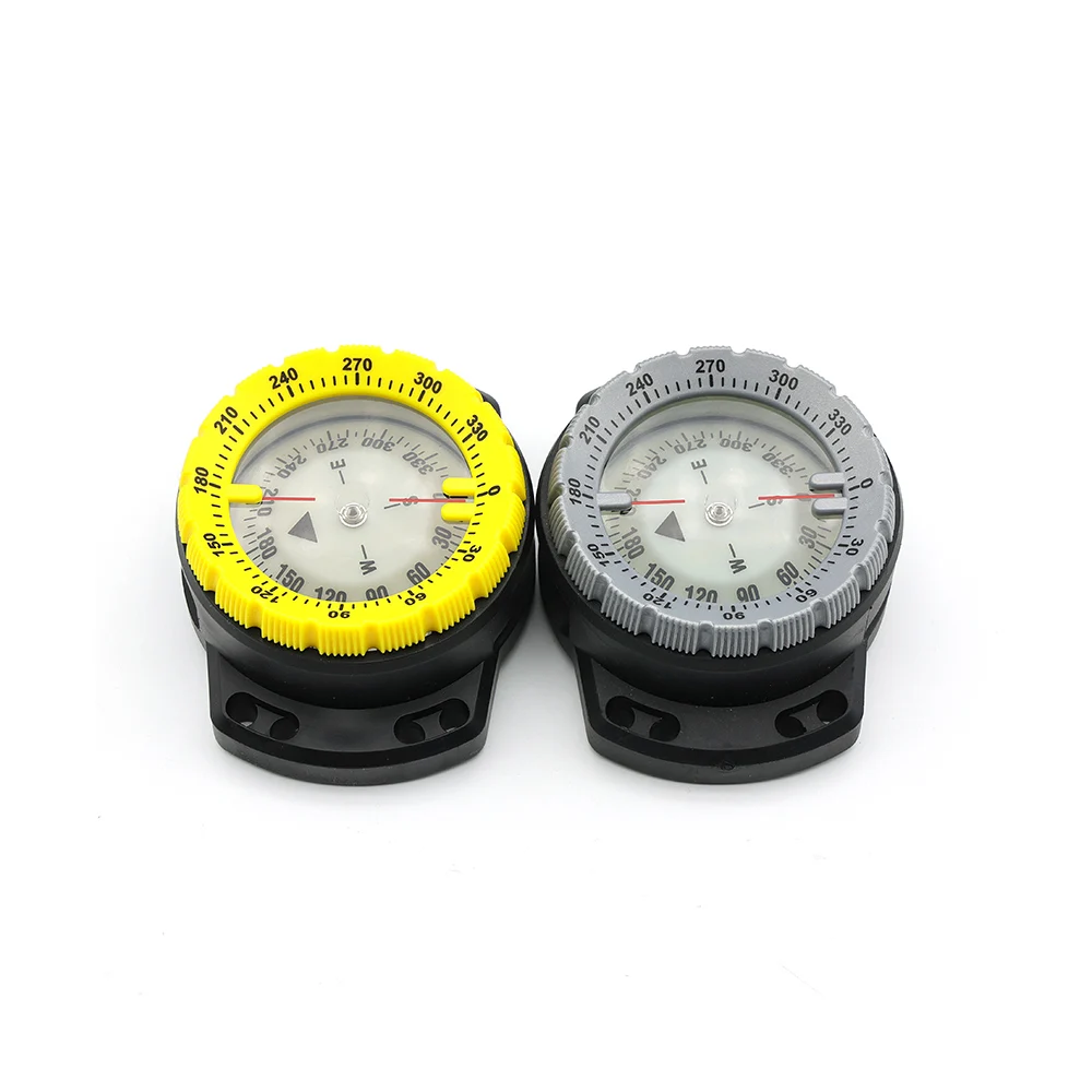 Mini Waterproof Digital Compass for Diving Wrist Survival Emergency Guide Bungee Cord Shockproof Glowing Dark Hike Travel Camp