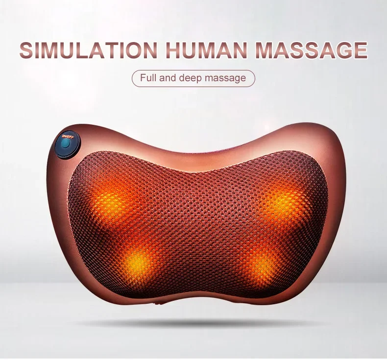 neck shoulder back vibrating massager pillow,  neck pain relief relaxer massage pillow healthy smart
