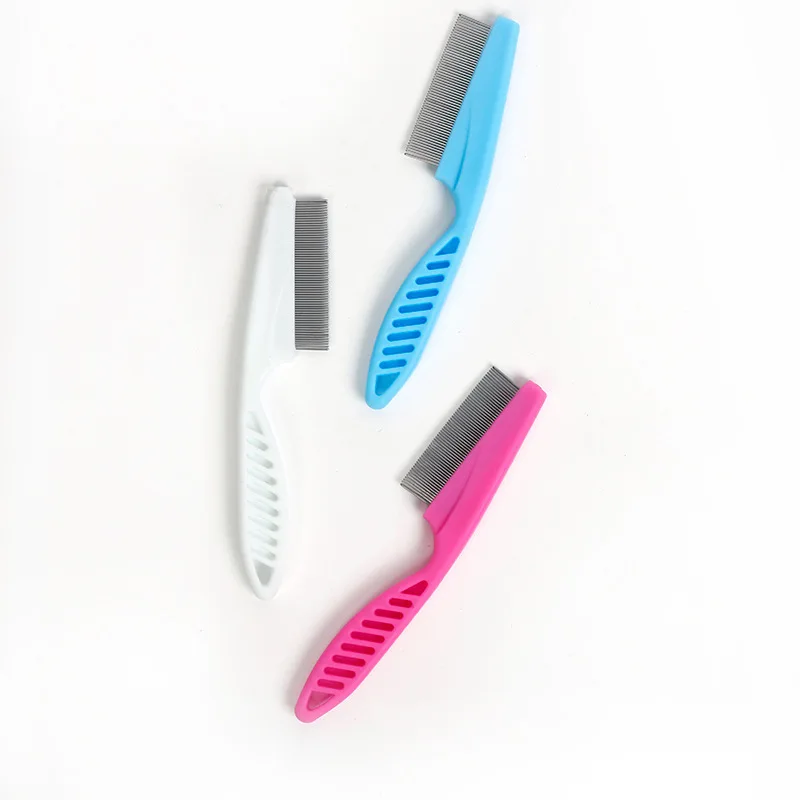 Cat Dog Tick Removal Flea Removal Stainless Steel Needle Dense Tooth Grate Comb Pet Flea Comb Pet Supplies Cleaning brush