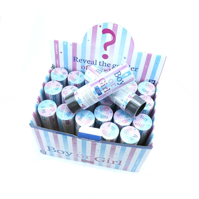 BSCI Custom Pink and Blue Gender Reveal Confetti  Spring Party Popper
