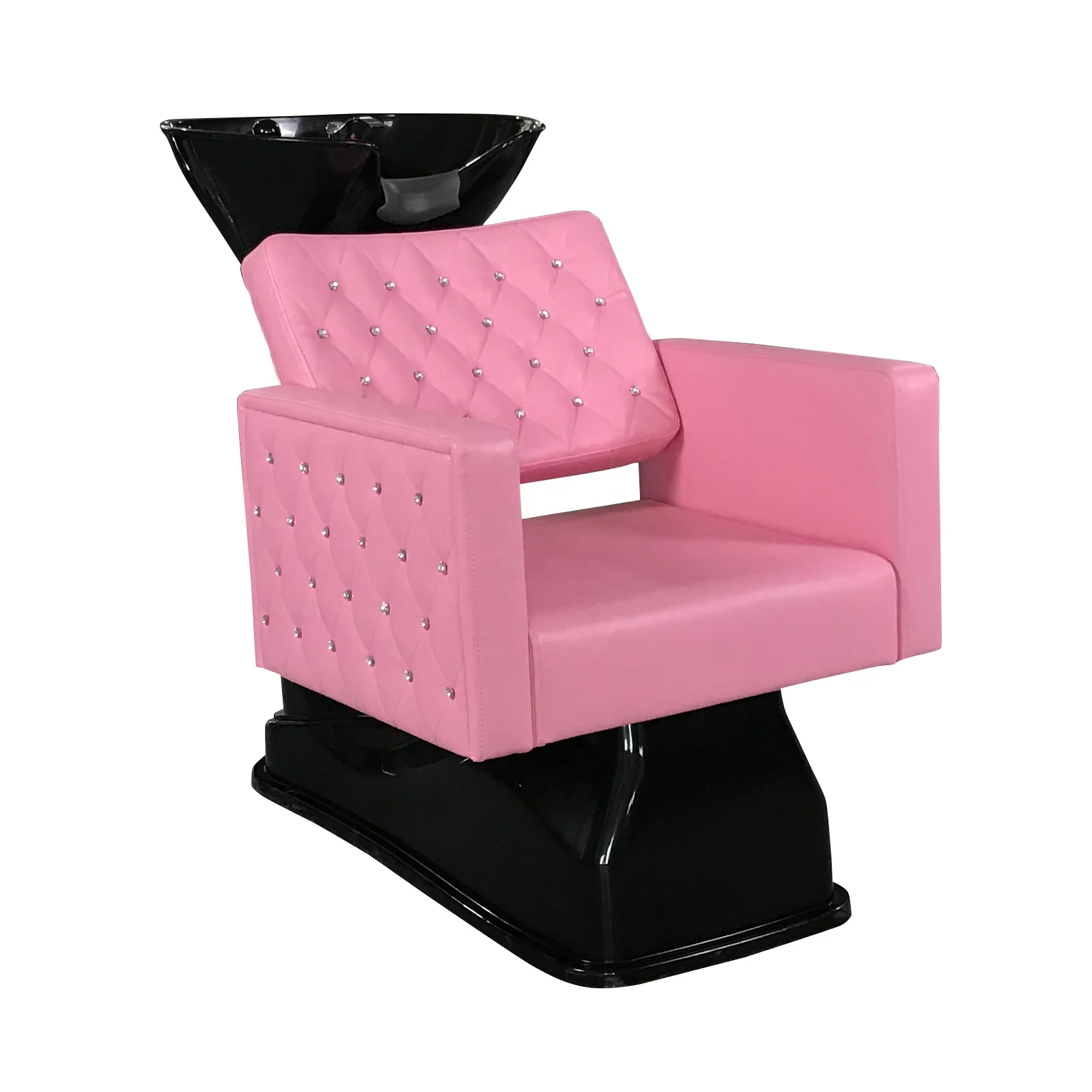 Pink luxury professional barber beauty hair shop salon furniture hair backwash chair bowl shampoo chair