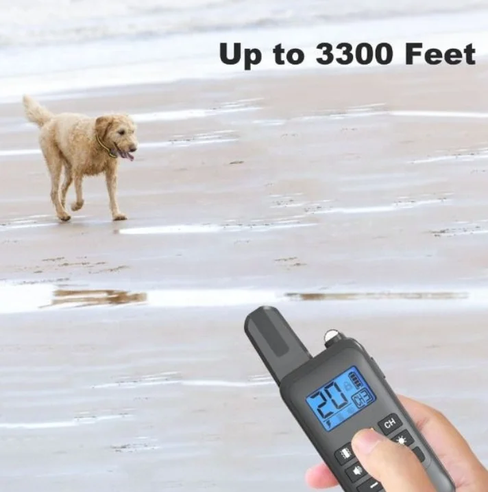 USMILEPET Dog Training Electric Shock Vibration Waterproof Pet Collar 800m Remote Control Anti Barking Stop Barker For Dog Train