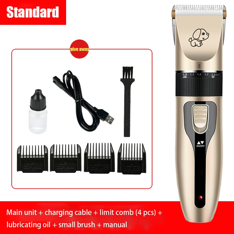 
2021 new Dog Clippers Cordless Pet Clippers Pet Grooming Kit Low Noise Dog Cats Hair Clippers 