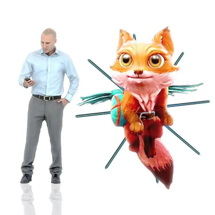 Горячая Распродажа, Светодиодный 3d голографический вентилятор 64 см, 3d Голограмма, рекламный продукт с 4 лезвиями