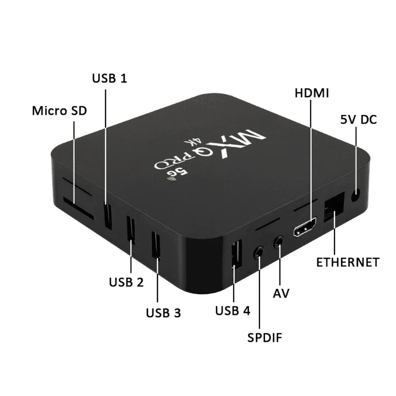 Hot Sale 9.0 BEST Smart MX Q PRO 4K Android TV Bxo Set
