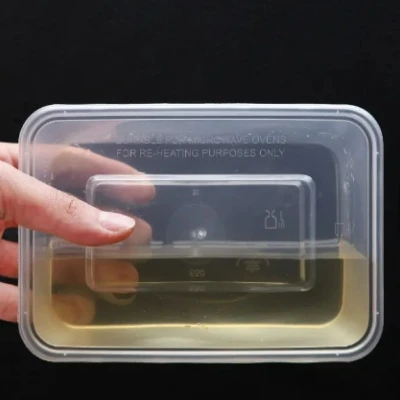 Hot Selling  Clear Rectangular Disposable Plastic Food Container, PP Microwaveable Food Lunch Box