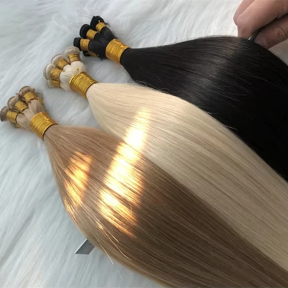 Лучший Поставщик необработанных волос черные прямые 100% Remy ручная завязка для наращивания