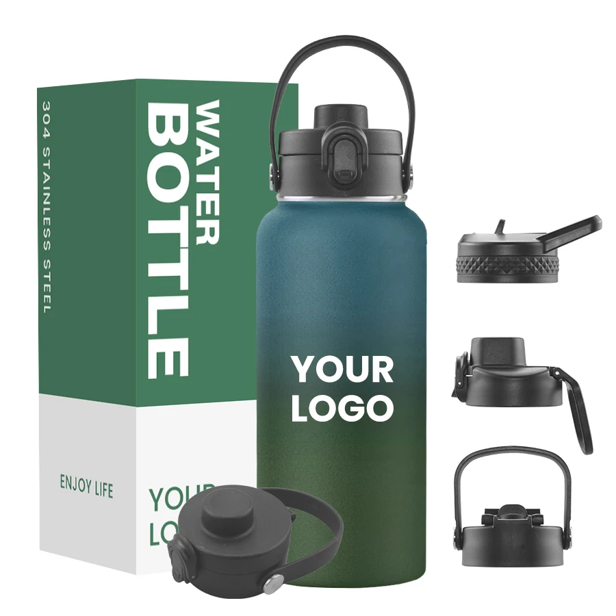 Hot Sales Outdoor Travel Eco-Friendly 24 oz 32 oz 40 oz Vacuum Insulated Stainless Flask Steel Water Bottle with Custom Logo
