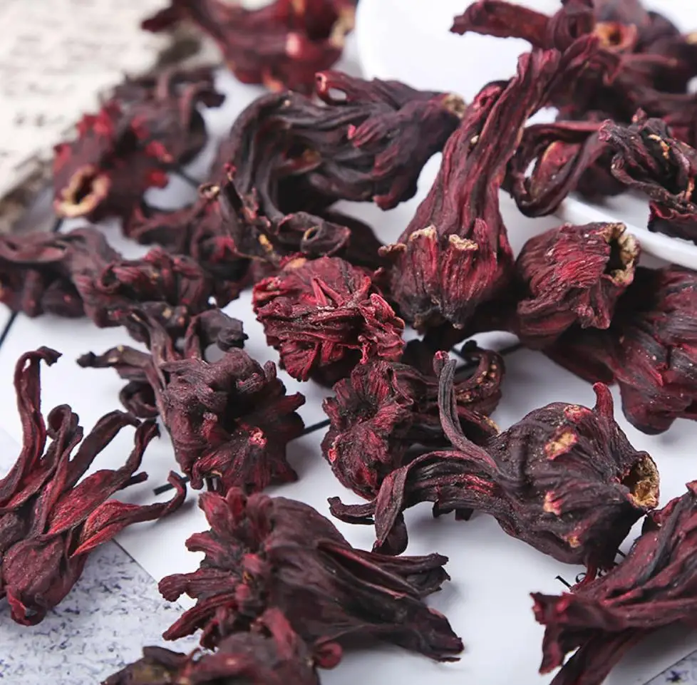 Chinese Natural Pure Plant powder  supplier Food Grade Hibiscus Flower Powder Water- Soluble  Pure Roselle flower powder