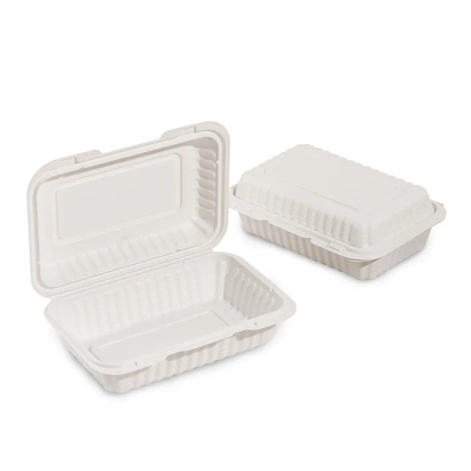 Прямые продажи с завода, разлагаемые биоразлагаемые минеральные раскладушки, одноразовые навесные контейнеры для пищевых продуктов