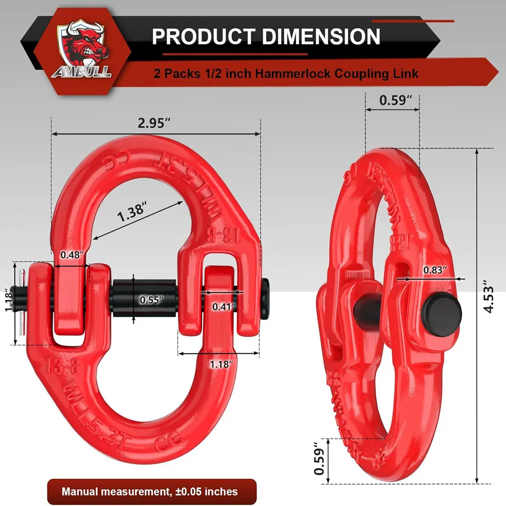 Factory Price Stainless Steel G80 Forged Lifting Hammer Lock Connecting Link Chain Ring Connector Hammerlock Connecting Link