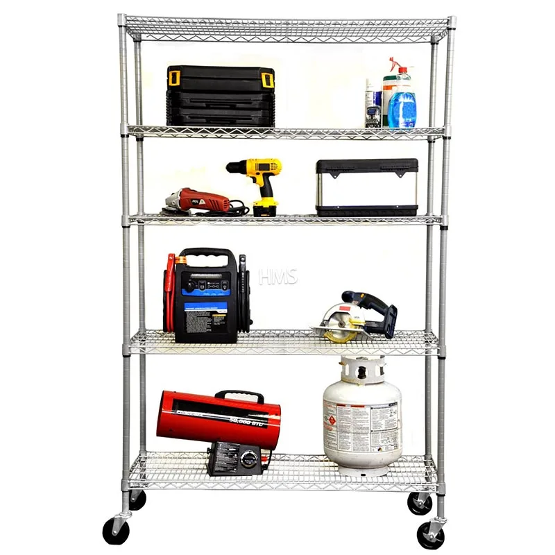 Customized Kitchen Food Cart Warehouse Storage Carts Powder Coating Display Shelving