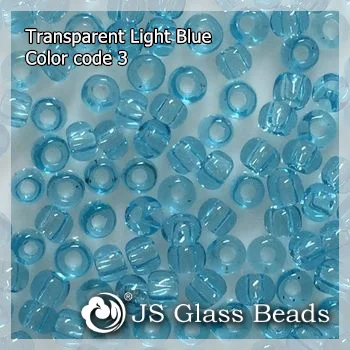 High Quality Fashion JS Glass Seed Beads - R006# Rainbow Dyed Aqua Blue Transparent Rocailles Beads For Garment & Jewelry