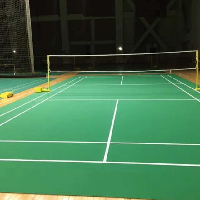 Factory price professional badminton sport composite waterproof non slip mat pvc vinyl flooring