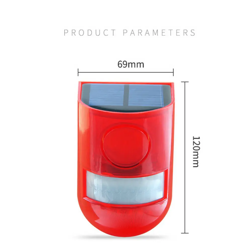 
Outdoor Sound Wireless Garden Solar LED LED Strobe Warning Light with Ultra-Long Endurance for Villa Farm Apartment 