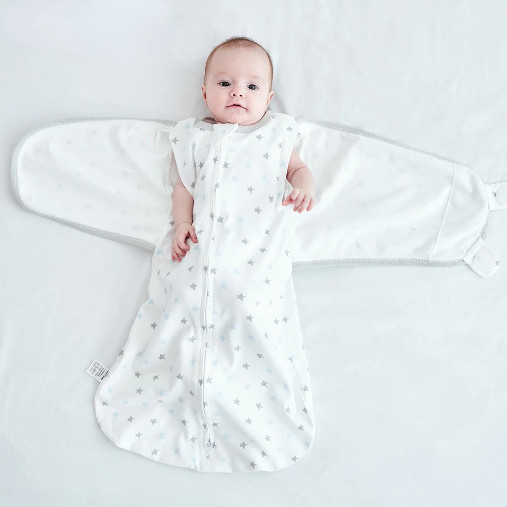 Factory Direct 100% Jersey Cotton Sleeping Bags Two Way Zipper Wholesale Baby Sleeping Sack Newborn Knitted Baby Sleeping Bag